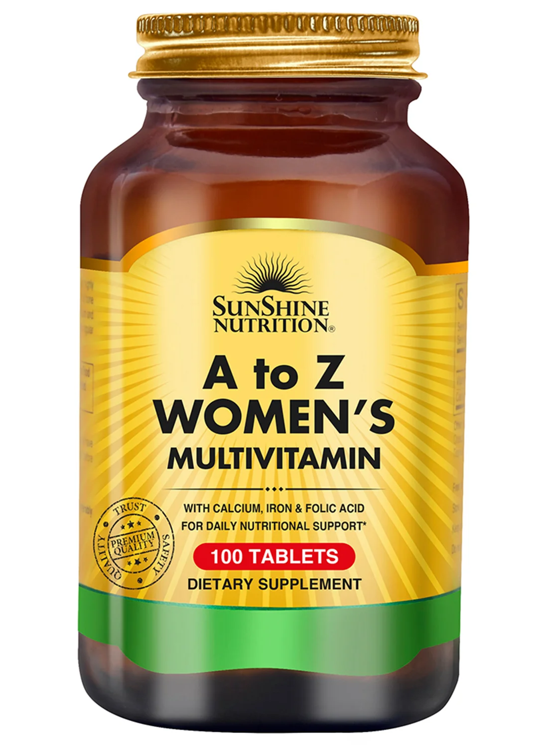 Sunshine Nutrition A To Z Women's Multivitamin Daily Supplement (100 Tablets) znel2