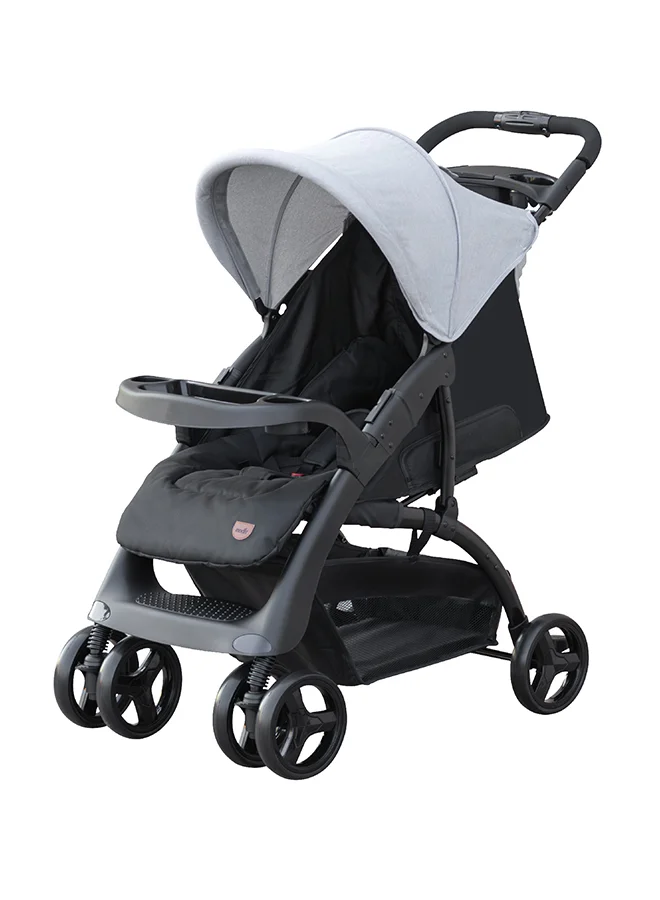 Moon Aria Baby Stroller Travel Gear Lightweight Foldable Pushchair (Light Grey, Newborn to Toddler) o8cwj