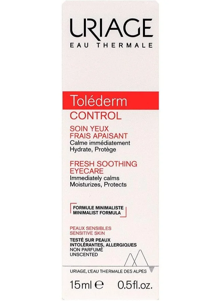 Uriage Tolederm Fresh Soothing Eye Care Cream (15 mL) - Gentle Hydrating Formula for Sensitive Skin 49z8z