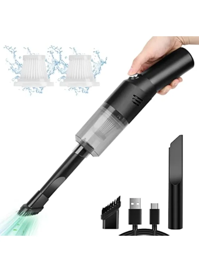 Arabest Cordless Portable Mini Car Vacuum Cleaner, Powerful Handheld Rechargeable Dust Collector for Interior and Desk (Black, 400g) 2bqug