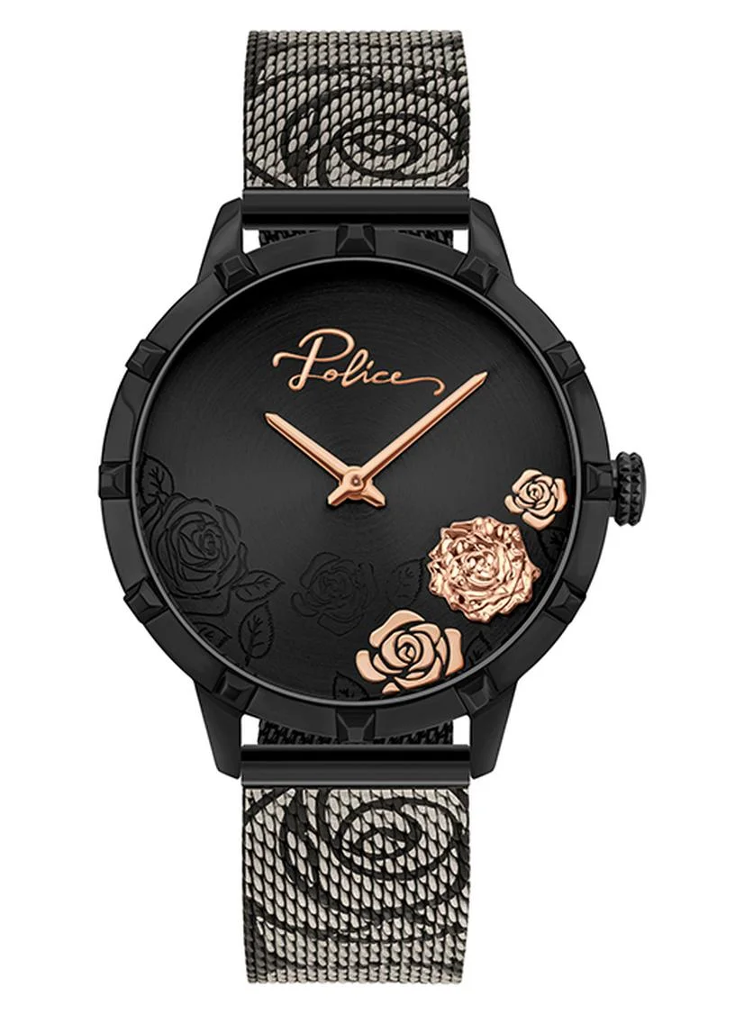 Premium Women Analog Watch Black Stainless Steel Bracelet (36mm) p6xbz