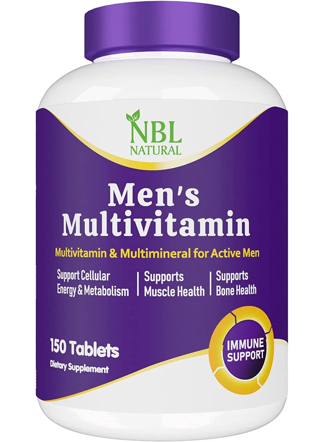 NBL Natural High Potency Multivitamin for Active Men Premium Energy and Muscle Support (150 Tablets) 107t8