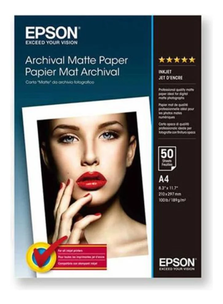 Premium A4 Archival Matte Photo Paper Professional Inkjet Printing Sheets (White, 50 Pack) tdpf6