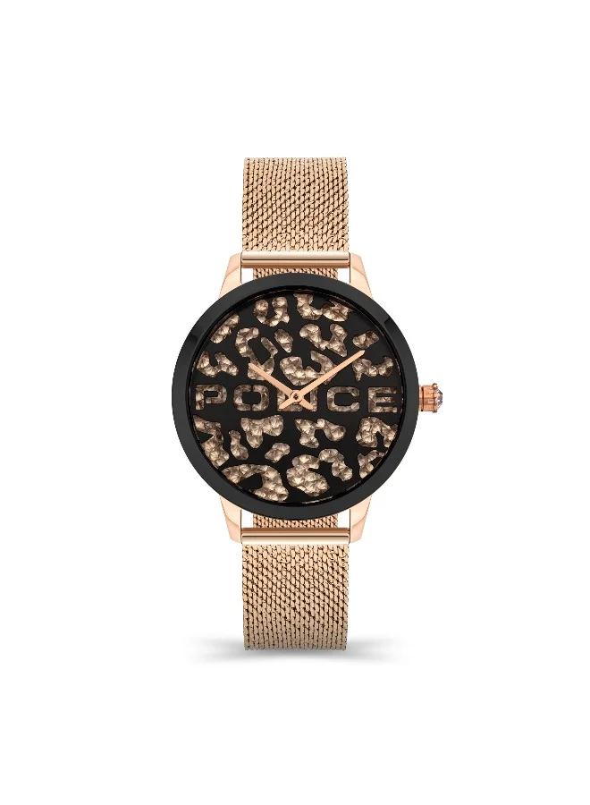 Premium Analog Quartz Watch for Women Black Stainless Steel Bracelet (36mm) 35klg