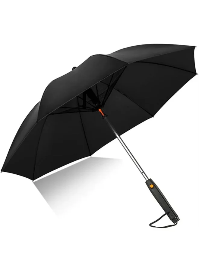 BlueFire 3-in-1 Cooling Umbrella with Built-in Fan and Mist Spray System UPF50+ UV Protection Windproof Portable Sun Umbrella (Black, 105 cm) 10nu7