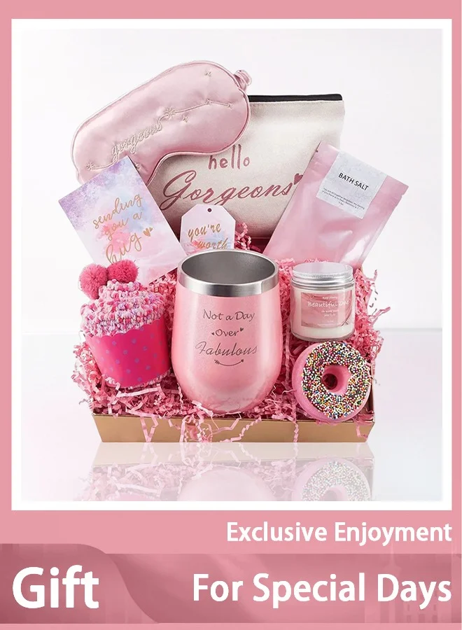 Bukela Relaxing Spa Gift Basket Set for Women (Premium Self-Care Collection for Birthday and Mother's Day) 50w22