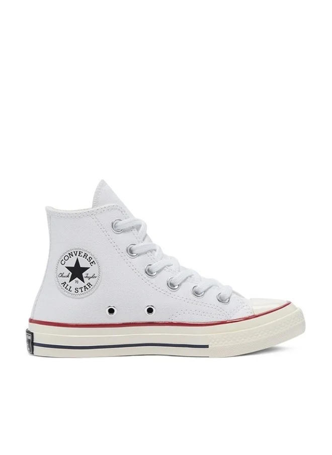 Premium High Top Canvas Sneakers Classic Lace-Up Footwear for Men and Women (White, 40 EU) uy57v