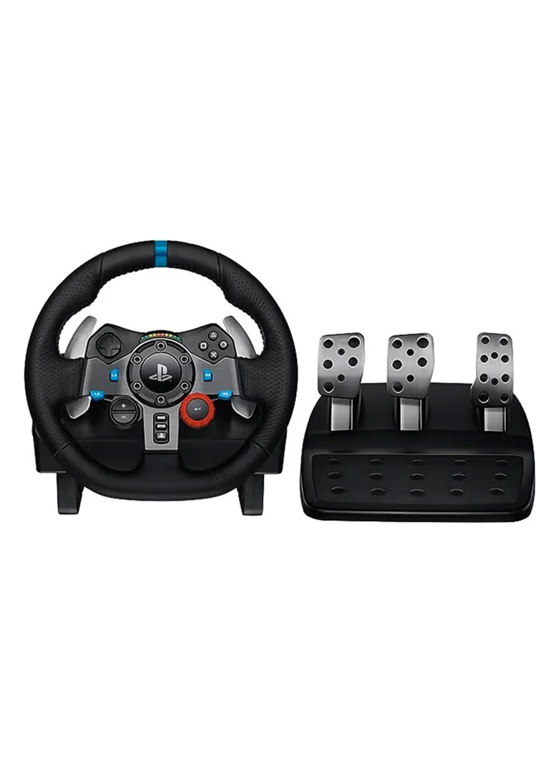Premium Racing Wheel and Pedal Set with Dual-Motor Force Feedback and 900-Degree Rotation (Black) n8o9w