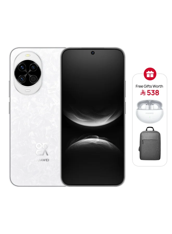 Smart Nova 14 Pro Dual SIM Smartphone (12GB RAM, 512GB Storage, White) - Premium 4G Mobile Device for Middle East epvfy