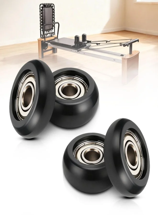 YIBEICO Pilates Reformer Replacement Roller Wheels (Smooth Glide, Quiet Operation, Set of 4) v9wj0