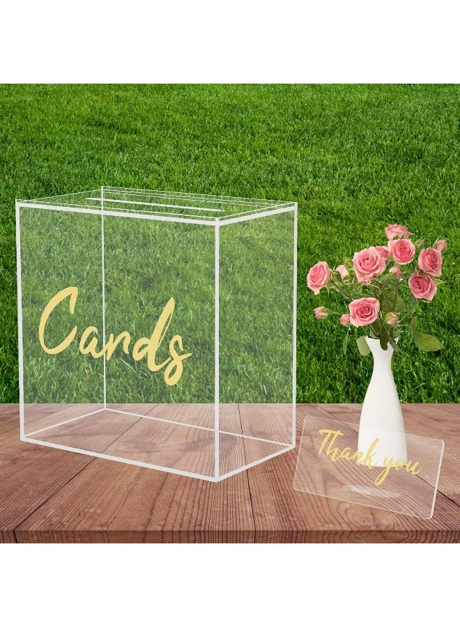 TPGP Acrylic Wedding Card Box with Sign (Clear, 25x20x20 cm) Premium Gift Envelope Holder for Reception and Events l1rrk