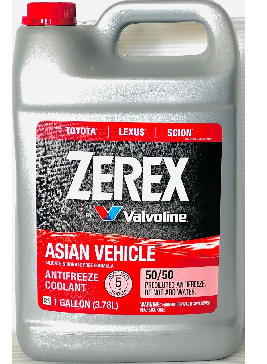 Valvoline Zerex Asian Vehicle Antifreeze Coolant 50/50 Pre-Diluted Formula (Red, 3.78 L) uskhp