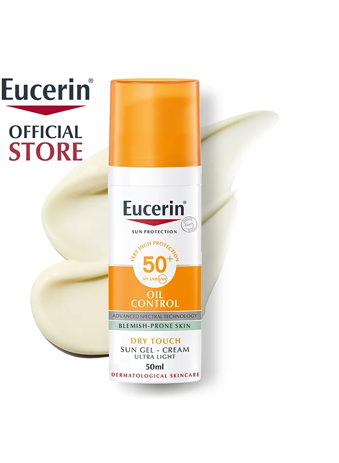 Eucerin Sun Protection Oil Control Gel-Cream Dry Touch For Blemish-Prone Skin (50 mL) 8xo2l