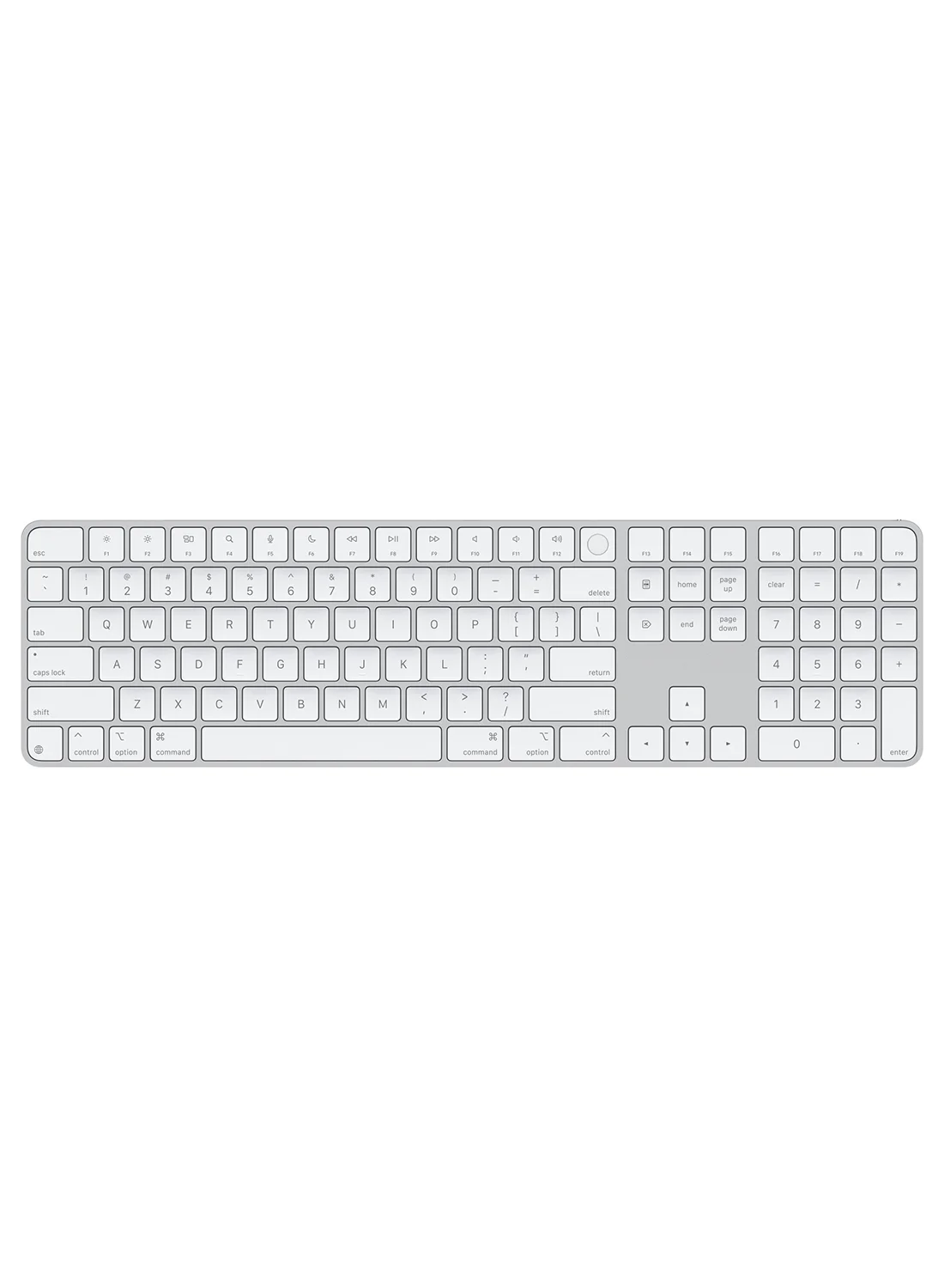 Premium Smart Wireless Keyboard with Touch ID and Numeric Keypad (White, USB-C) nq01e