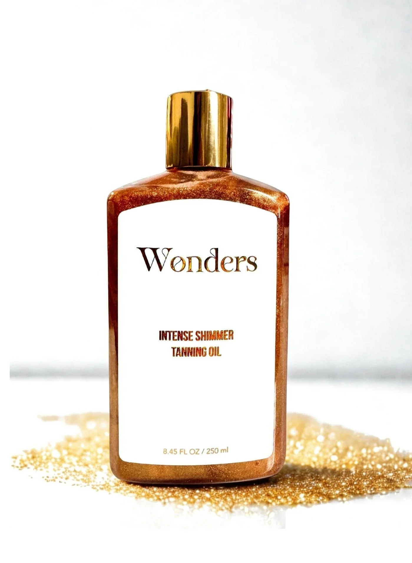 Wonders Dark Tanning Oil with Shimmer and Coconut Extract for Deep Bronze Glow (200 mL) gmx68