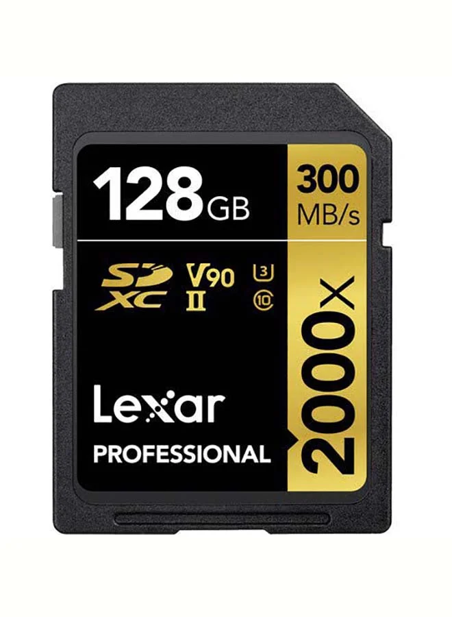 Professional High-Speed SDXC Memory Card (128 GB, UHS-II, Class 10, V90) for 4K Video Recording 9t89w