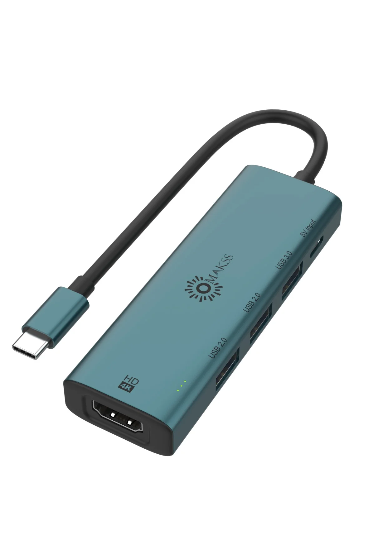 OMAKSS USB C Multiport Hub with 100W PD Charging and 4K HDMI Adapter (5-in-1, Grey) yu5sj