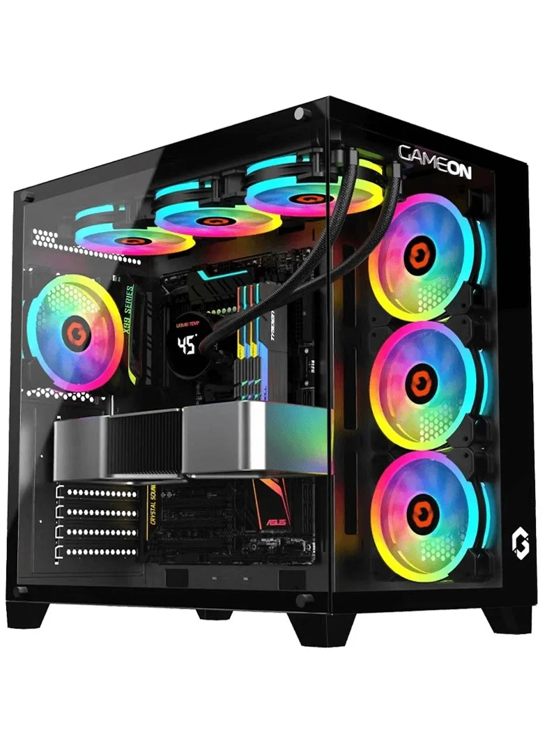 GAMEON Emperor Midnight Series Mid Tower Gaming Case (Black, Mid Tower) ogll2