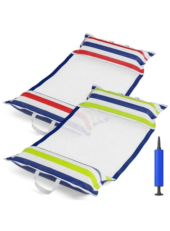 Jasonwell Inflatable Pool Hammock Float 4-in-1 Water Lounger (2 Pack, Multi-Purpose Drifter) for Adults 7p7ki