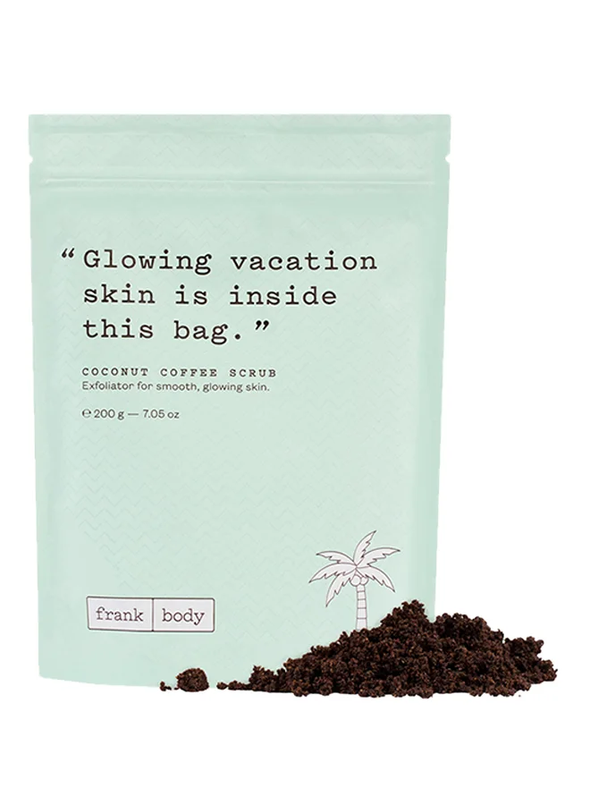 Coconut Coffee Body Scrub Exfoliating Treatment for Smooth Skin (Brown, 200g) o1346