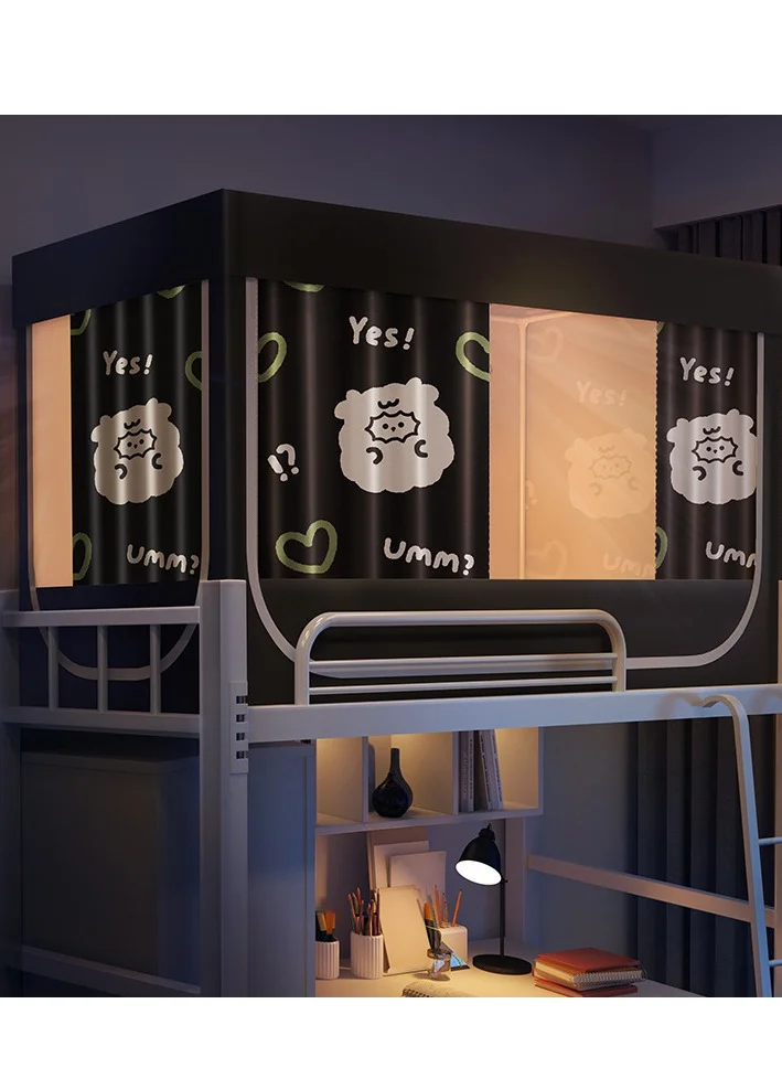Bluejw Bed Canopy Tent Privacy Curtain with Frame for Kids Bedroom (Sheep Pattern, 190 cm x 90 cm) yfaez