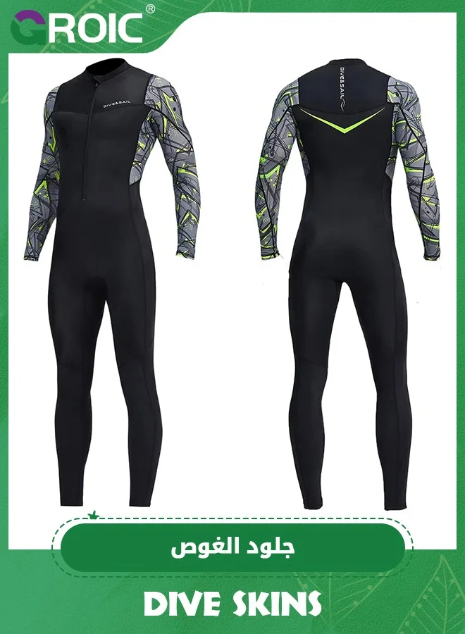 GROIC Full Body Dive Skin Rash Guard Long Sleeve Swimsuit for Adults (Black, XL) vp2om