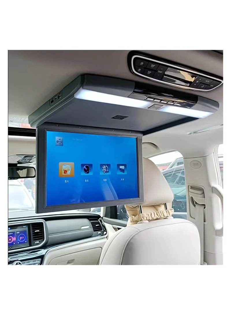 SHEZA STAR 12 Inch HD Car Overhead Monitor 1080P Ultra-Thin Flip Down Video Player with HDMI USB SD Input for Vehicle Entertainment cvykp