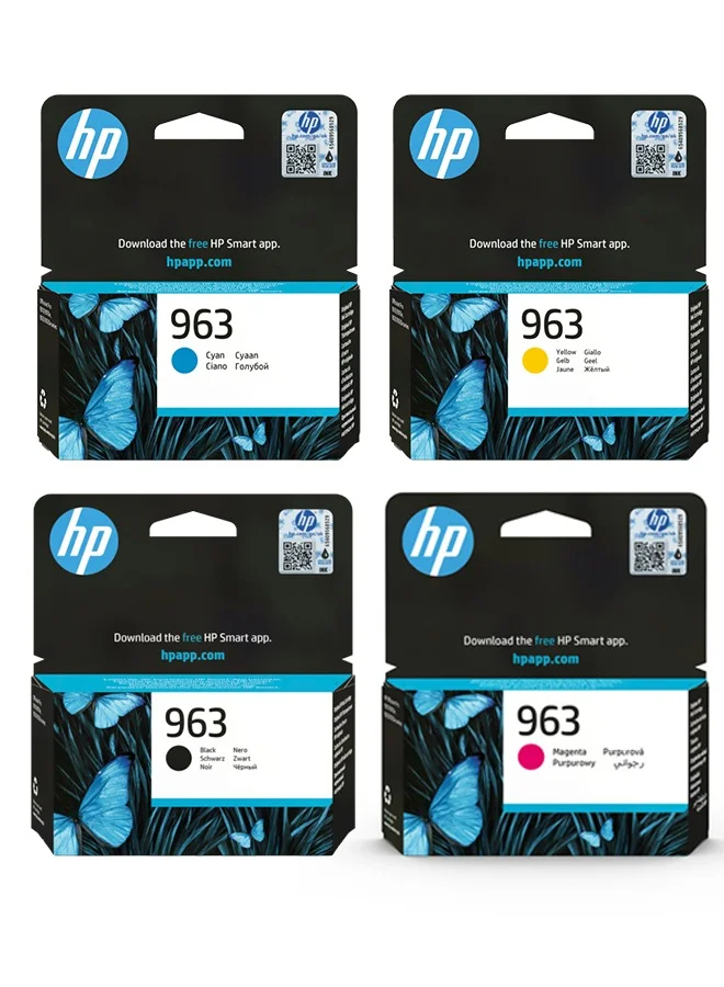 Premium Ink Cartridges 4-Pack (Cyan, Magenta, Yellow, Black) High-Yield Professional Printing Supplies vnjce