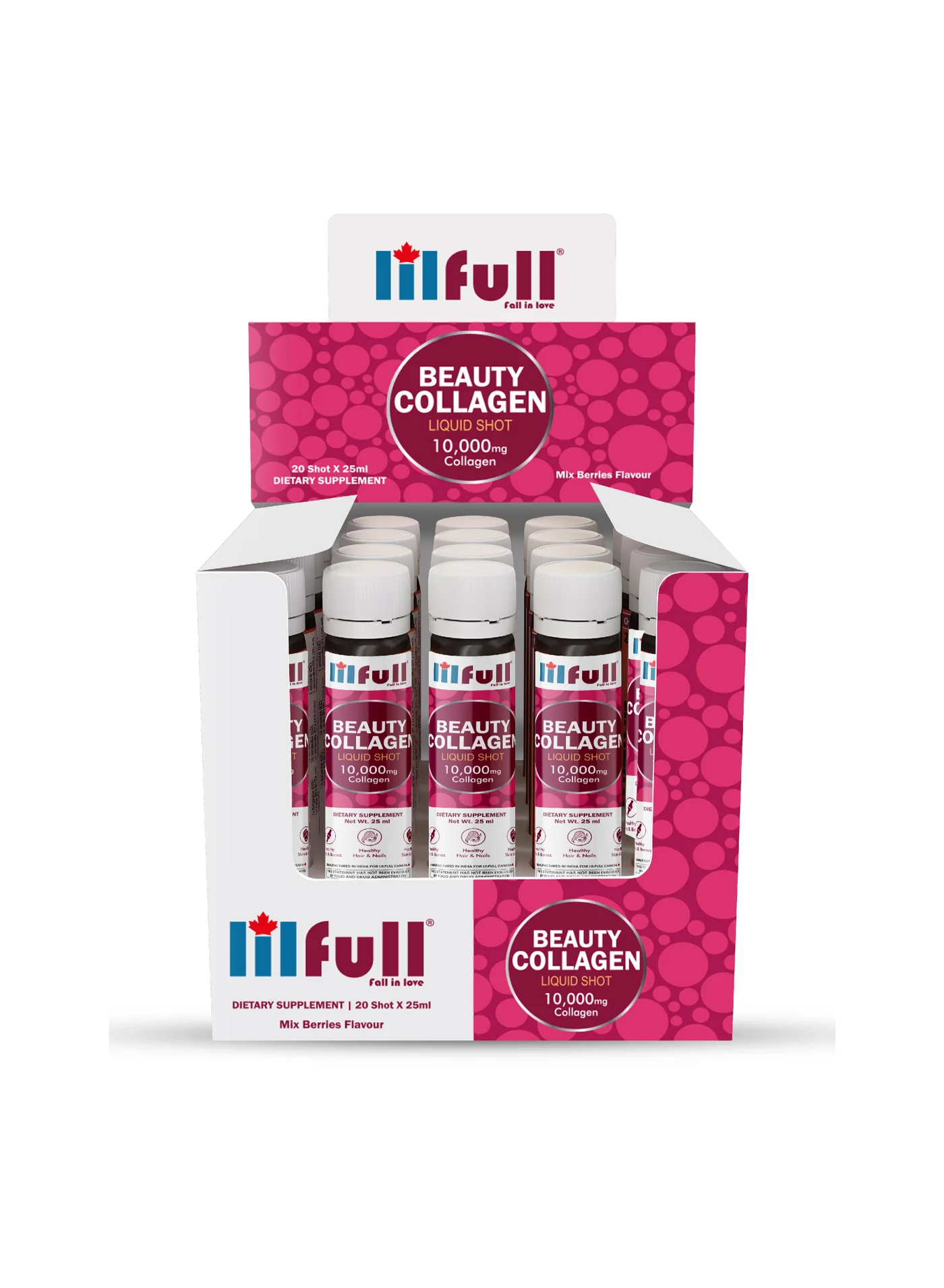 Lilfull Premium Collagen Liquid Shot (10000mg, 20 Servings x 25 mL) For Radiant Skin Support dnwen