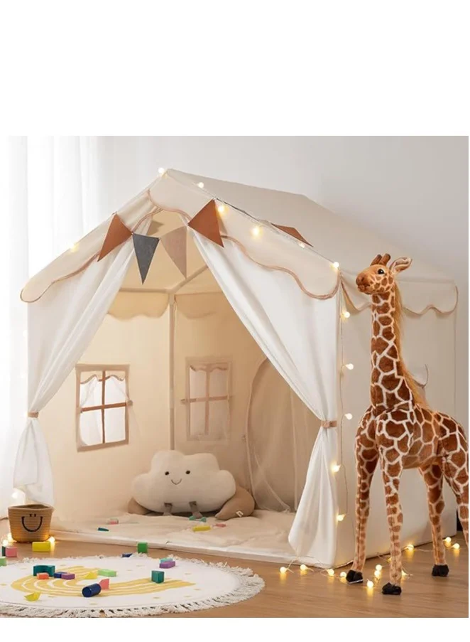 DUNISO Kids Indoor and Outdoor Playhouse Tent, Portable Princess Castle with Curtains for Boys and Girls (132x90x125cm) 9gxv4
