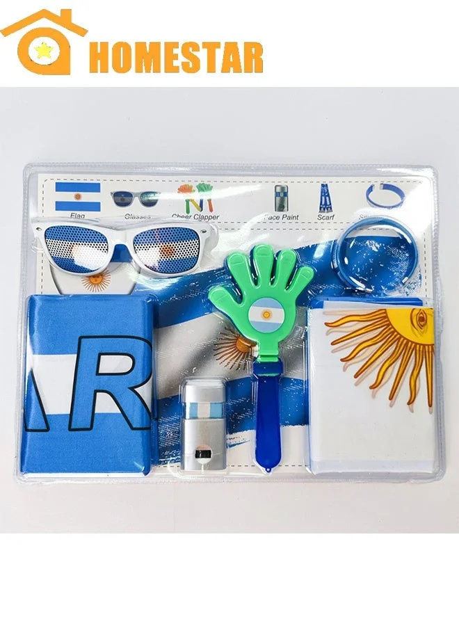 HOMESTAR Argentina Fan Kit 6-in-1 Event Atmosphere Props Set (Multi-Color, One Size) 2l5cy