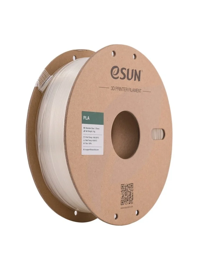 eSun PLA 3D Printer Filament 1.75 mm Premium High-Precision Printing Material (Clear, 1 kg) z6fy3