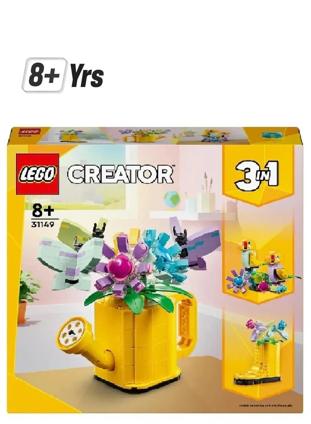 Premium Floral Building Blocks Set Decorative Watering Can Model (Plastic, 1 Set) zxn2y