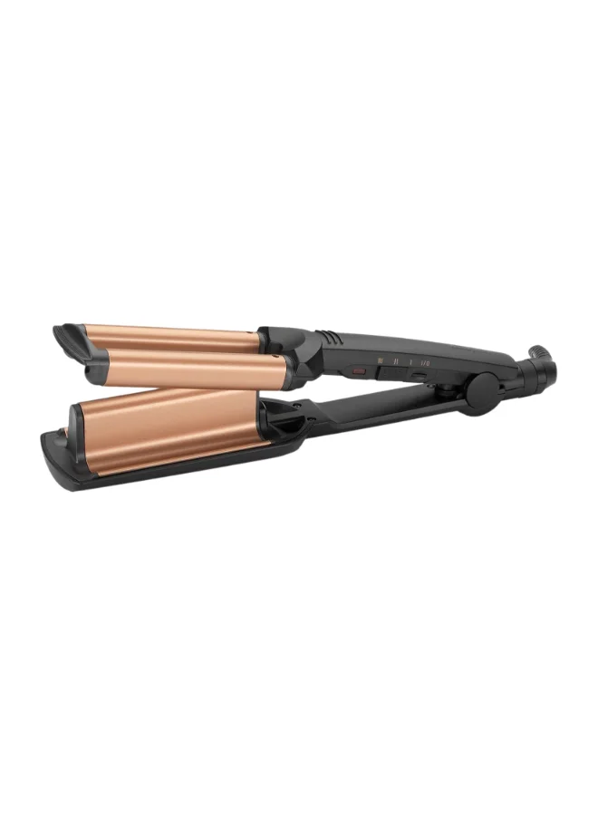 Professional Deep Wave Hair Styler with Ceramic Floating Plates for Even Heat Distribution (Black) m3lpu