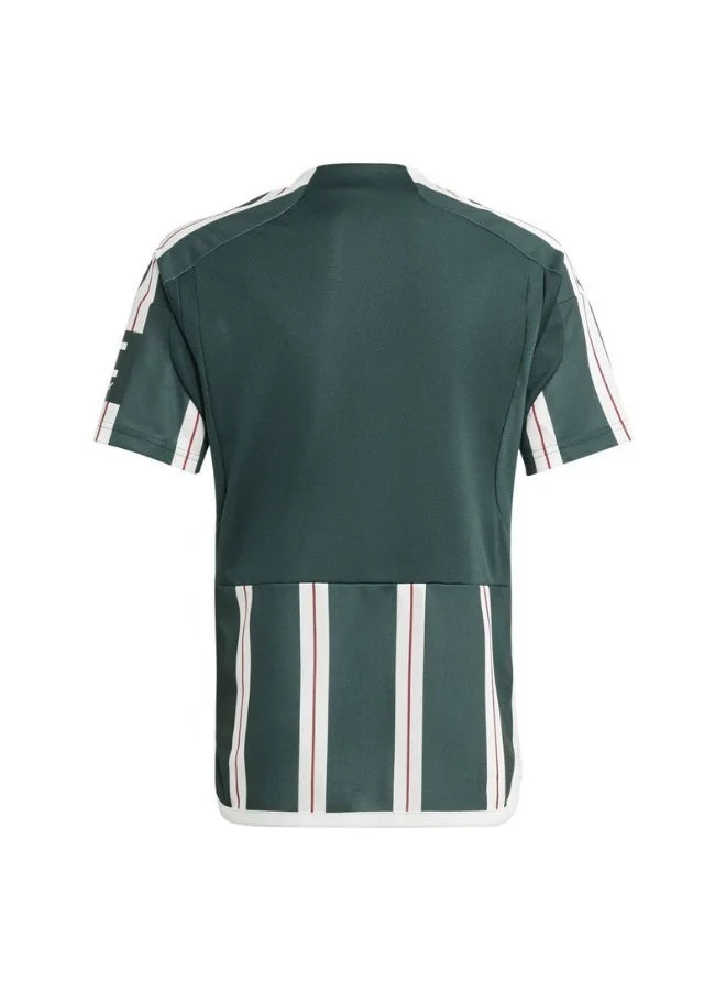 Sport Manchester United Away Jersey Premium Polyester Short Sleeve Shirt for Kids (Yellow, Youth Size) lqary