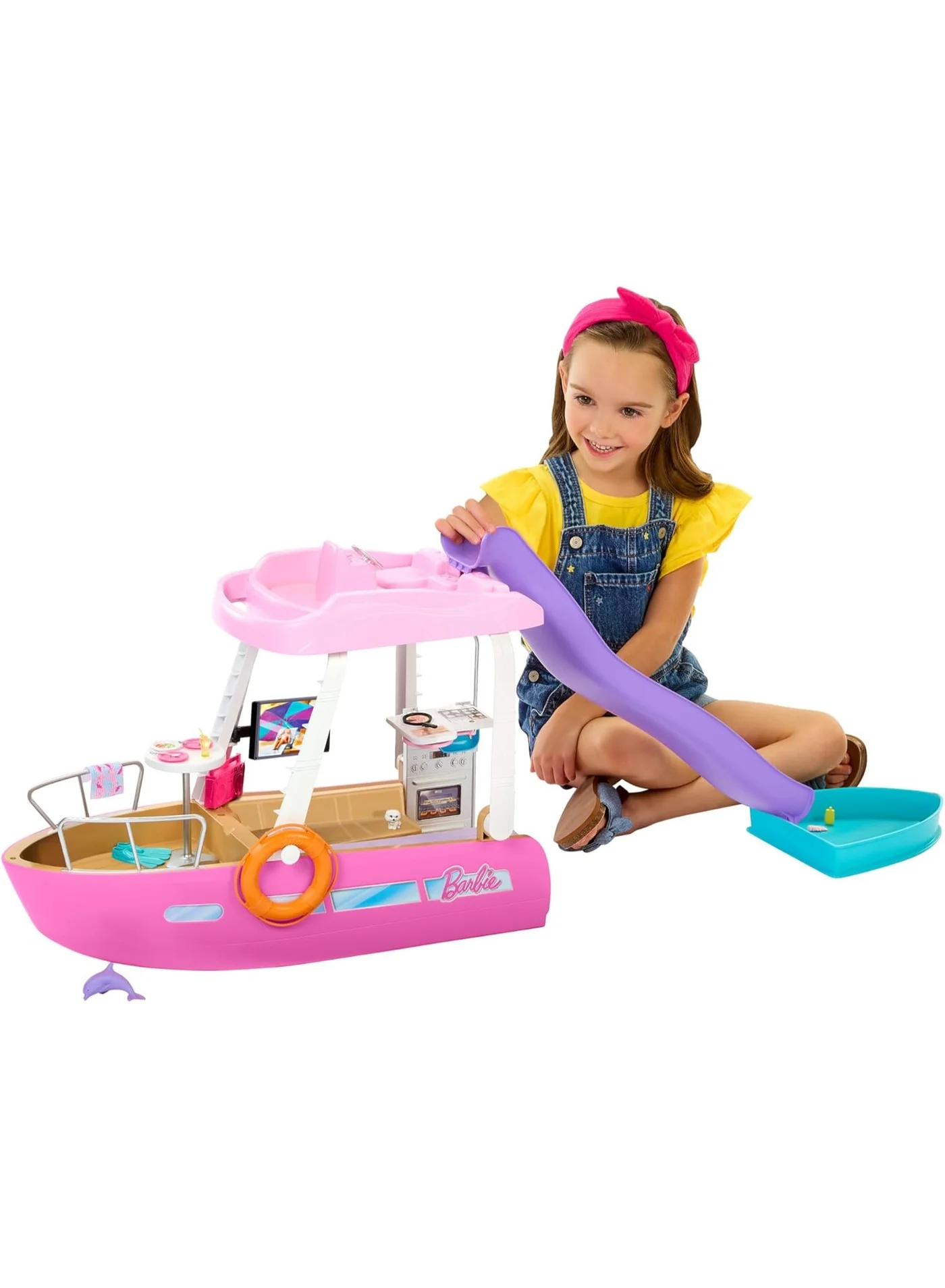 Fashion Doll Dream Boat Playset with Pool and Slide (Premium Plastic, 20+ Accessories) 8p0qc