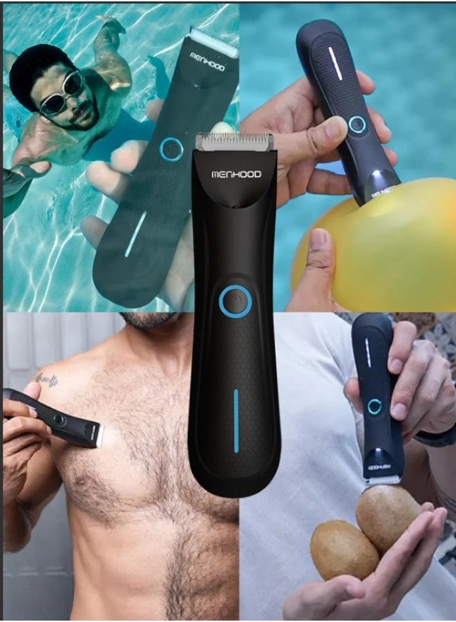 MENHOOD Mini All-in-One Grooming Trimmer with SkinSafe Ceramic Blades and Waterproof Design for Men (1 Unit) tv1fr