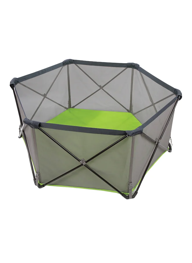 Premium Hexagonal Portable Playard for Infants and Toddlers (Grey, 120 cm x 65 cm) t3aiu
