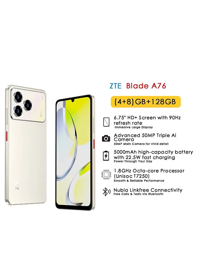 Premium Smartphone 4G Dual SIM 128GB Storage 12GB RAM 6.75-inch Display (Sand Gold) g0600