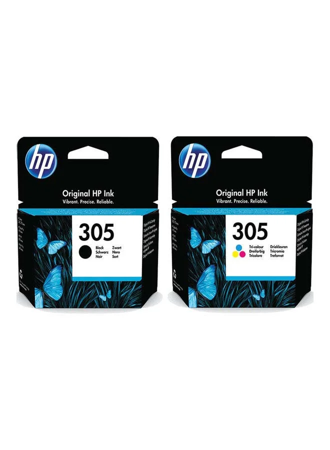 Premium Ink Cartridge Set for Printers Black and Tri-Colour (Pack of 2) wmkf5