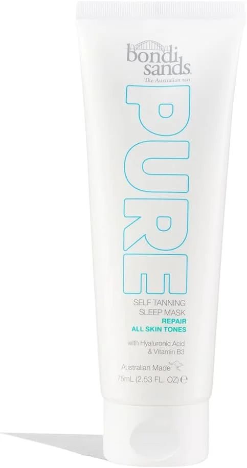 Bondi Sands Pure Self Tanning Sleep Mask with Hyaluronic Acid and Vitamin B3 (75 mL) 9uvki