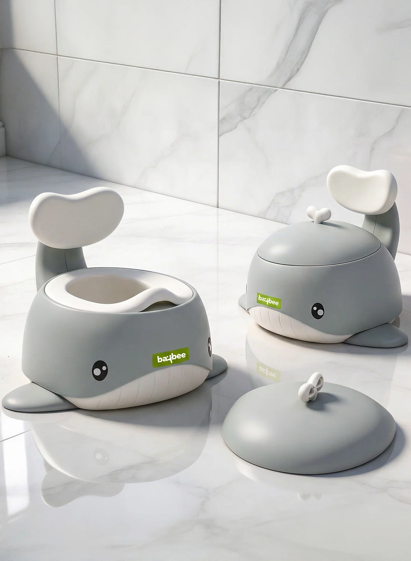 Whaley Baby Potty Training Seat with Splash Guard and High Backrest (Grey, 1 Piece) mcagi