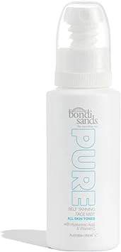 Bondi Sands PURE Self Tanning Face Mist Hydrating Formula with Hyaluronic Acid Vitamin C and Vitamin E (70 mL) 1abhf