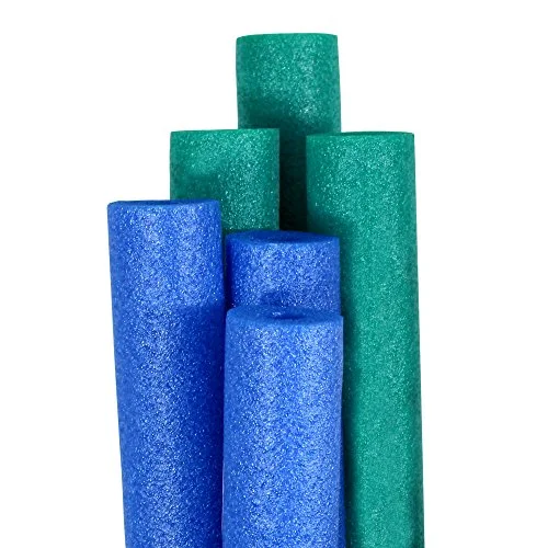 Premium Jumbo Pool Noodles Set (Blue and Teal, 6-Pack) y46oo