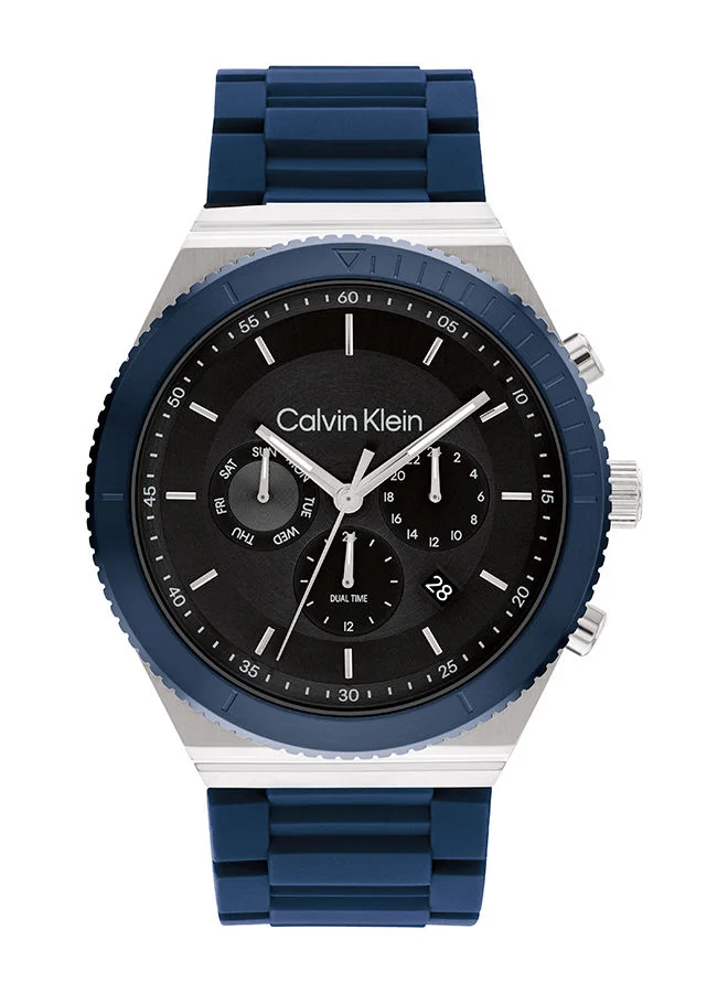 Premium Analog Tonneau Silicone Wrist Watch for Men (44.3 mm) io9yk