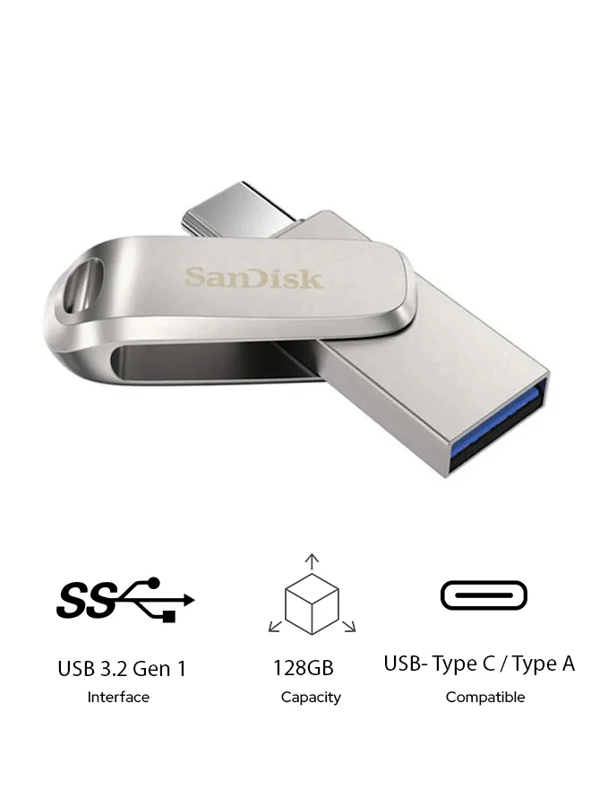 Premium Dual USB Type-C Flash Drive 128GB High-Speed Data Transfer for Smartphones Tablets and Laptops (128GB) g315y