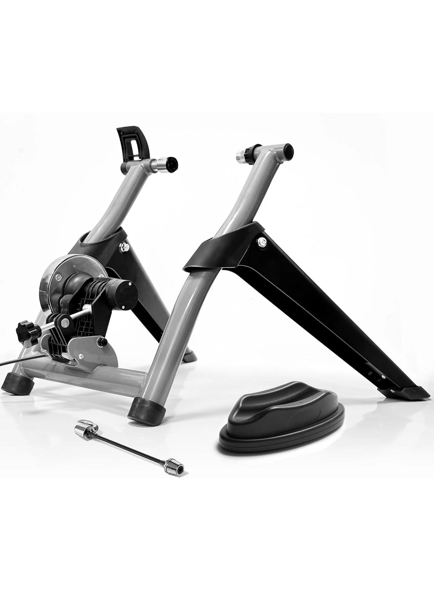YOUWE7 Indoor Fluid Bike Trainer Stand - Portable Stationary Cycling Exercise Base for 26-29 inch and 700C Wheels (Foldable, Black) u2smf