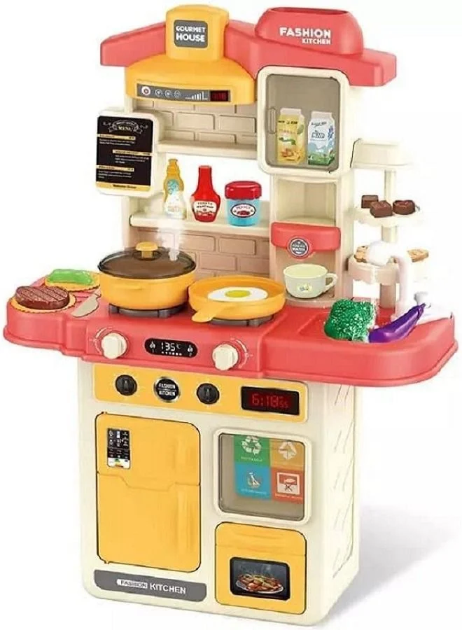 Nano Classic Kids Kitchen Play Set 69cm Tall Interactive Pretend Cooking Activity Station (42 Pcs) 6knu3