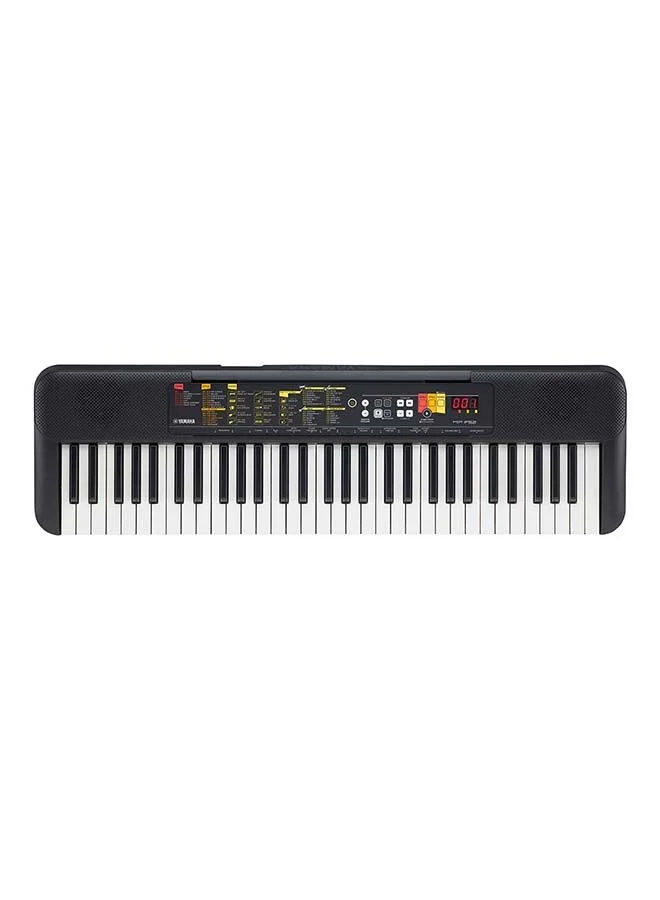 Portable Electronic Keyboard 61-Key Digital Music Instrument with Power Adaptor (Black, Standard Size) rc377