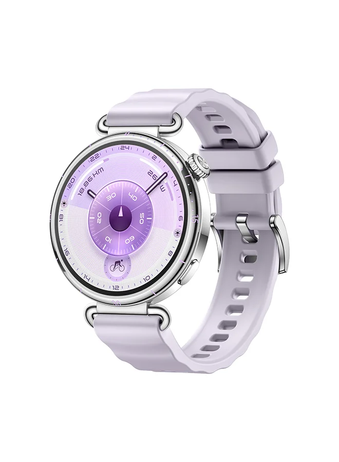 Smart GT 6 Smartwatch 1.47-Inch Display Fitness Tracker with Heart Rate Monitor and 100+ Sports Modes (Purple, 41 mm) njxf3